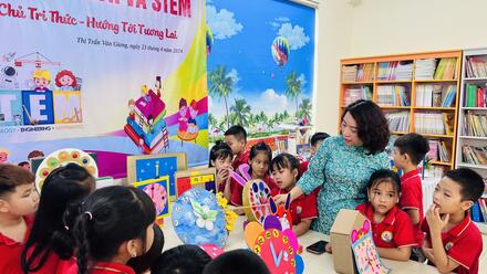 Trường Tiểu học Thị trấn Văn Giang tổ chức nhiều hoạt động hưởng ứng Ngày Sách và Văn hóa đọc Việt Nam năm 2024